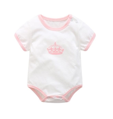 Comfortable Baby Boy Short Sleeve Bodysuits PMS Color 130GSM - 200GSM