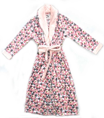 260G Soft Fleece 100% Polyester Ladies Pyjama Sets Night Robe All Over Print