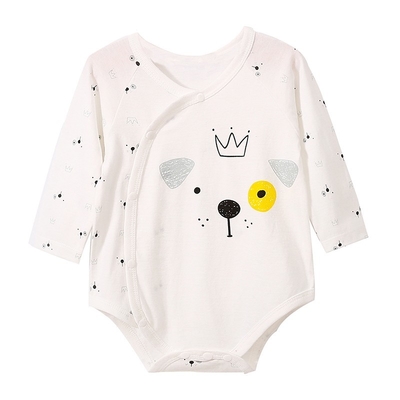 Breathable Unisex Baby Wear  Plain Long Sleeve Onesies Environmental Friendly