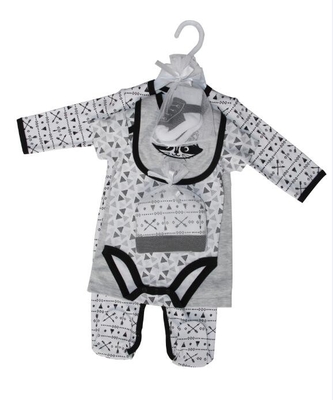Summer Six Piece Baby Clothes Gift Set 180G 60% Cotton 40% Polyester Interlock