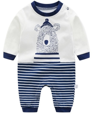 Customized Color Organic Cotton Baby Clothes Newborn Long Sleeve Bodysuit
