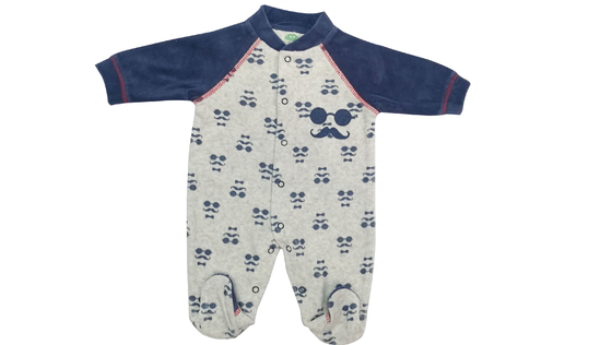 Unisex Winter Infant Baby Rompers Organic Cotton Baby Sleepwear 240G Velour