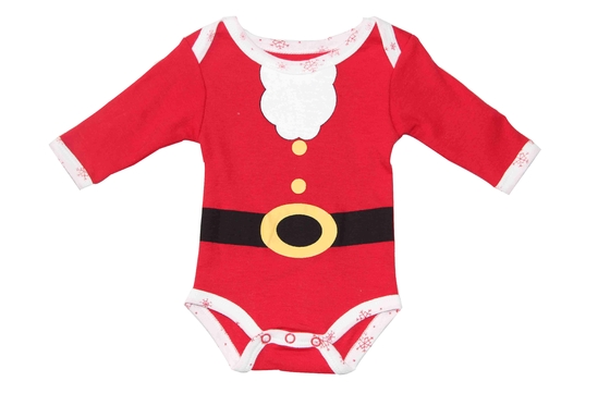 100% Cotton Unisex Kids Clothes Newborn Christmas Onesie With Rubber Print