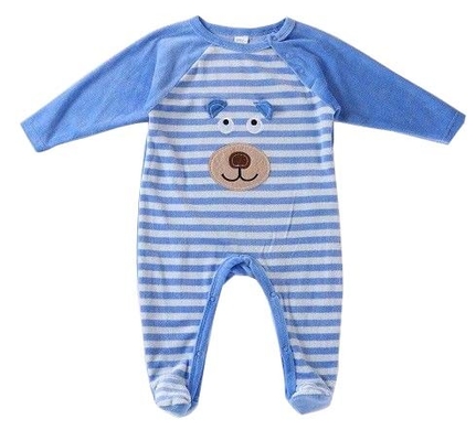 Comfortable Organic Cotton Infant Pajamas Long Raglan Sleeve Sleepsuit