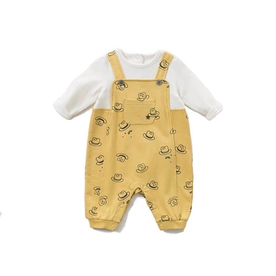 100% Cotton Newborn Baby Bodysuits / Customized Baby Boy Jumpsuit Size 0-24M