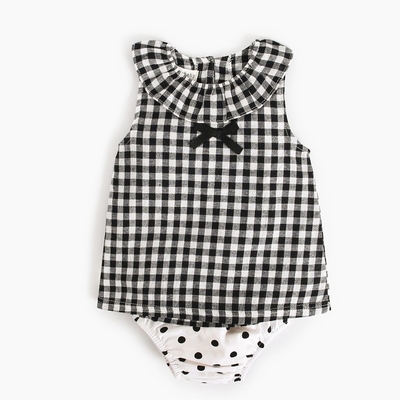 Girl 2 Piece Newborn Clothes Set / Ruffle Cotton Baby Clothes Single Dress