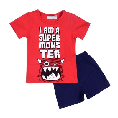 Customized Color Kids Garments Summer Baby Boys Clothes With Matching